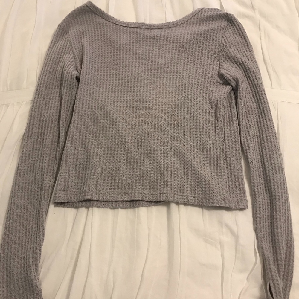 Gray Lounge Top With back detailing